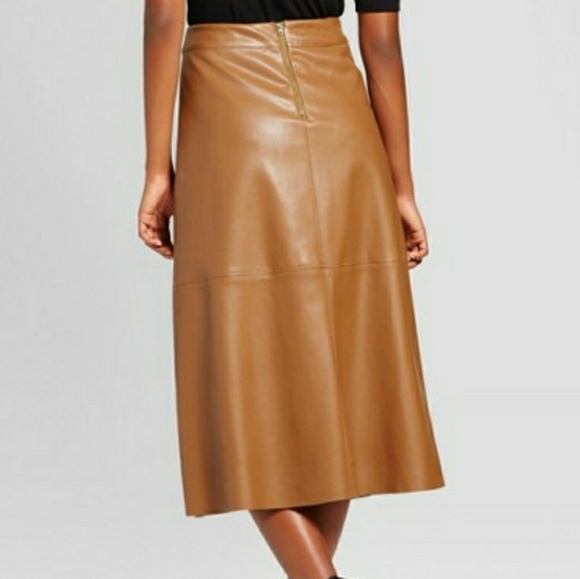 FAUX LEATHER MULTI COLOR SKIRT. nwot - Picture 4 of 4